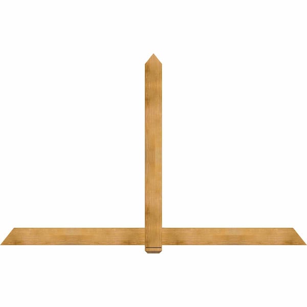 Ekena Millwork Eugene Rough Sawn Timber Gable Bracket, Western Red Cedar, 108"W x 68"H x 2"D x 6"F, 15/12 Pitch GBW108X68X0206EUG00RWR - main